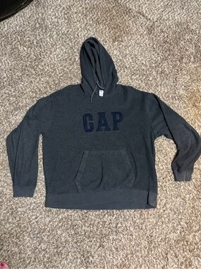 GAP Dark Charcoal Pullover Hoodie with Logo